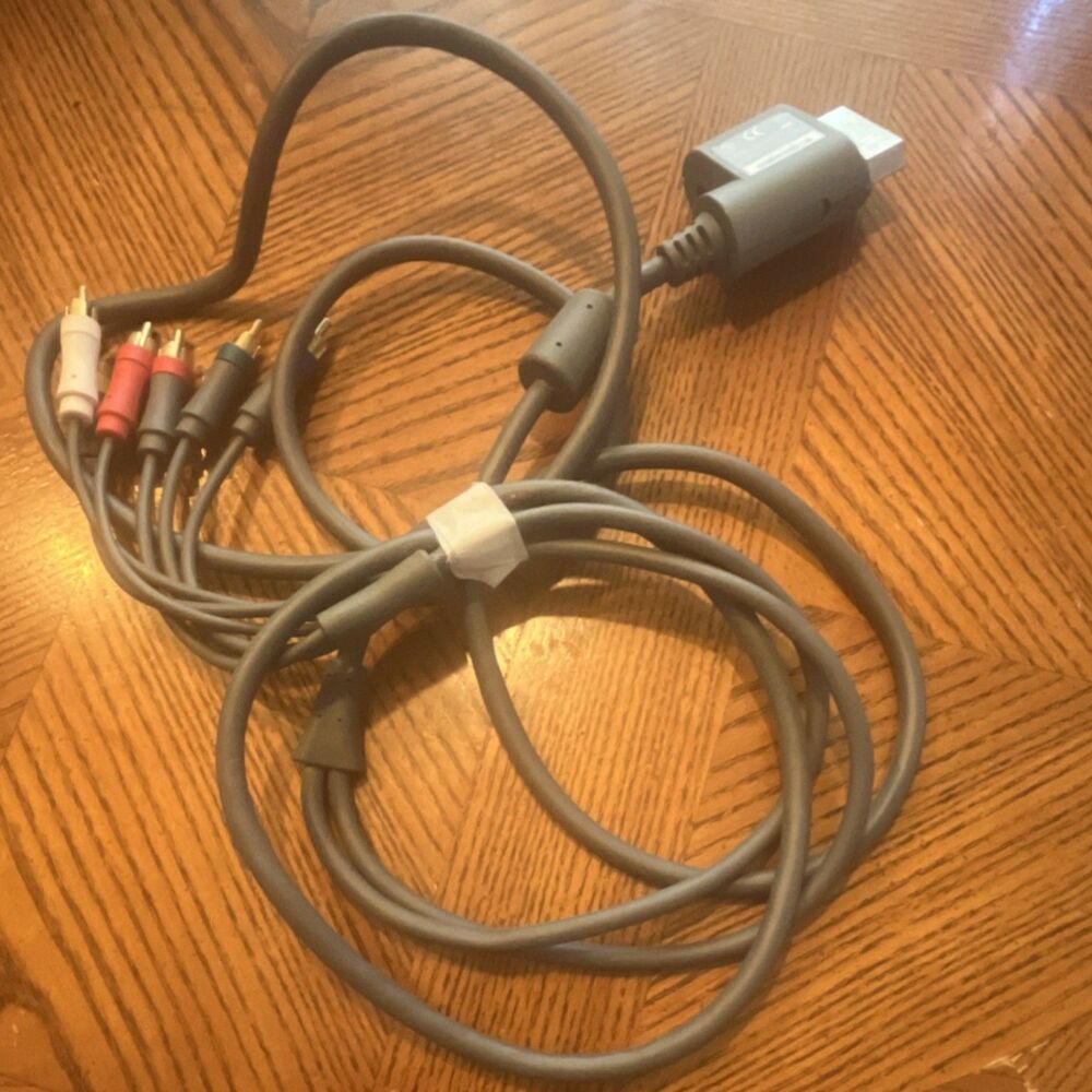 Microsoft Xbox 360 Component HD AV Cable 8ft Gray Wired for Console